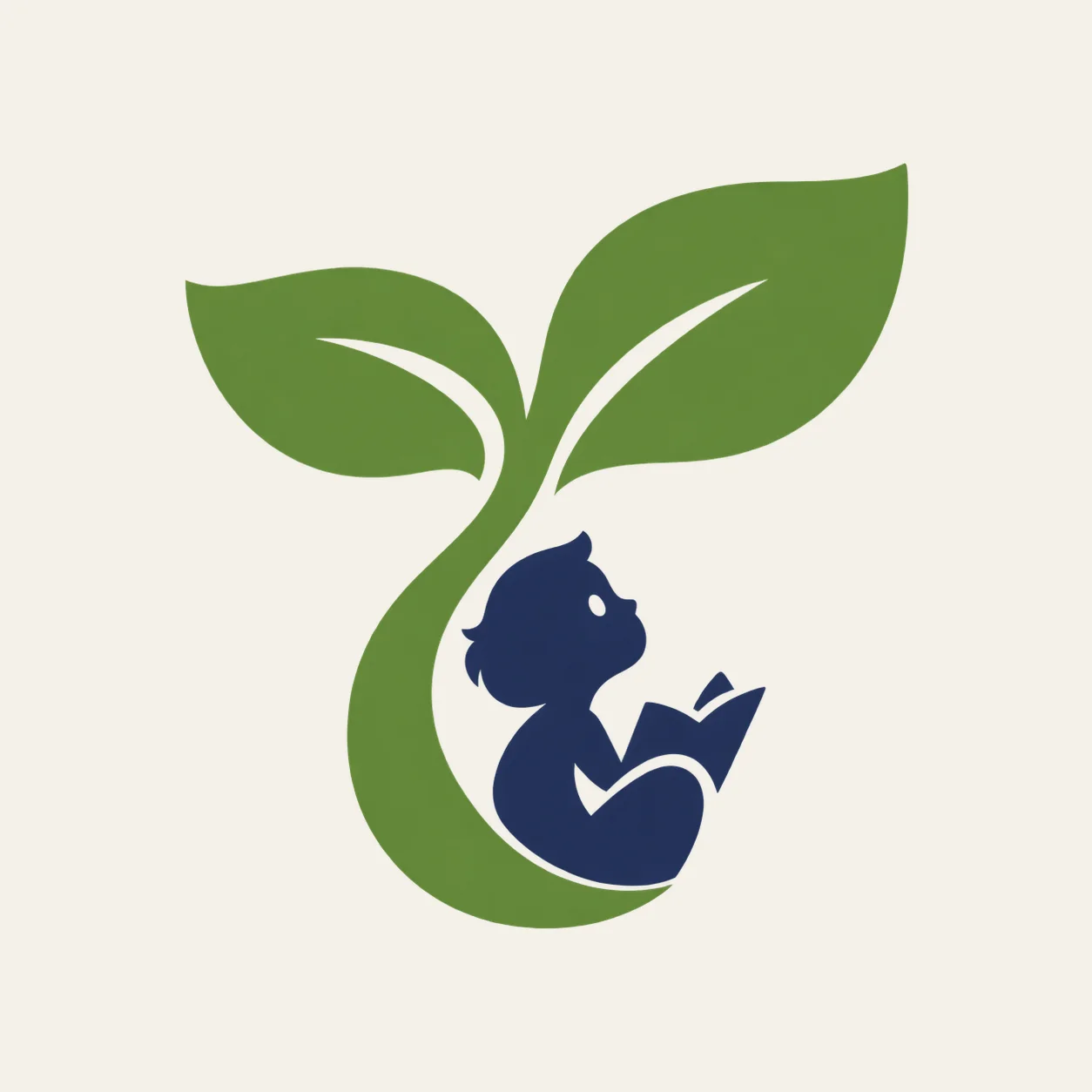a children’s nature library; a simple sprouting form; a playful nested silhouette
